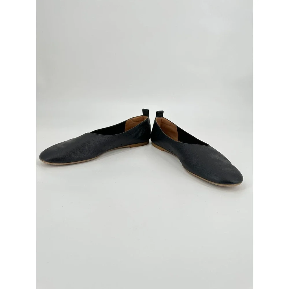 Everlane The Day Glove Black Italian Leather Ballet Flats Womens Size 10